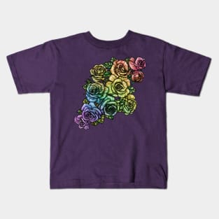 Rainbow Roses Abundant Kids T-Shirt